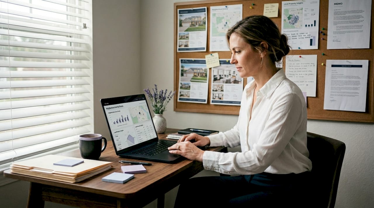 Real estate agent reviewing inbound leads