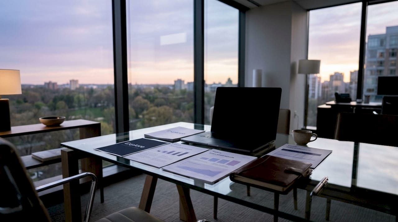 Luxurious sales enablement workspace overview