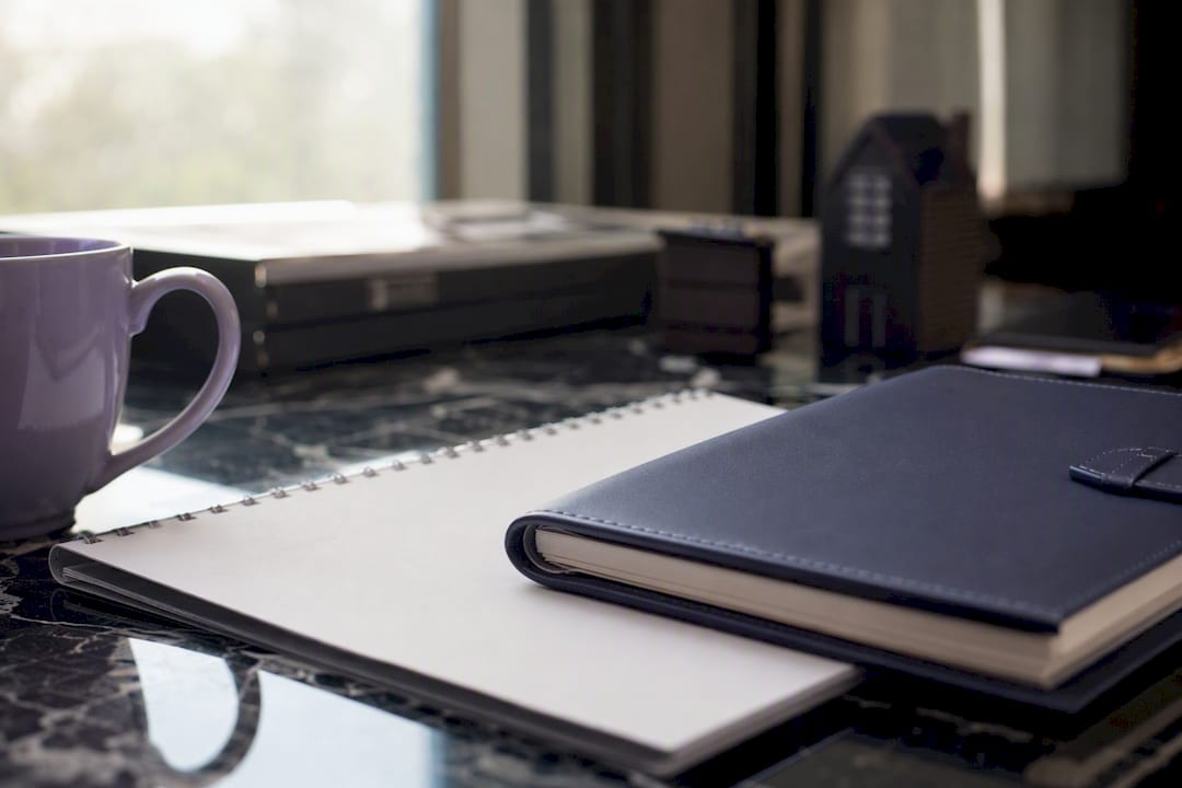 Luxury desk with compliance checklist and pen
