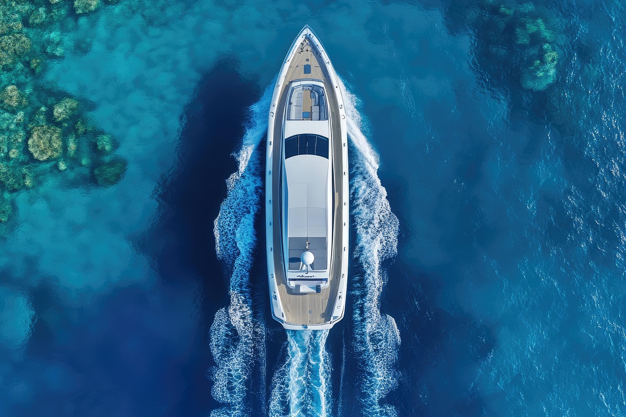 ai generated, nature, yacht, boat, luxury, yacht cruising, top view, water cruise, luxury yacht, cruising, water, top, view, ocean, sea, travel, ocean view
