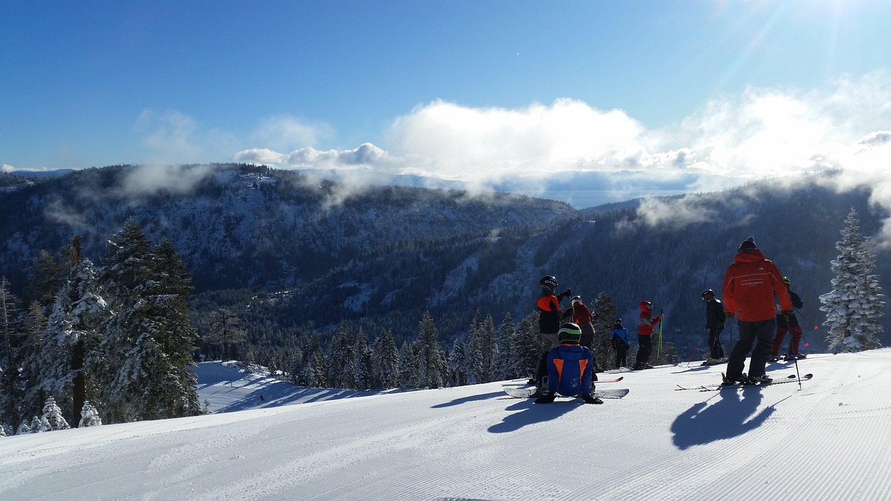 snow, winter, nature, mountain, panoramic, cold, ski, skiing, snowboard, squaw valley, lake tahoe, california