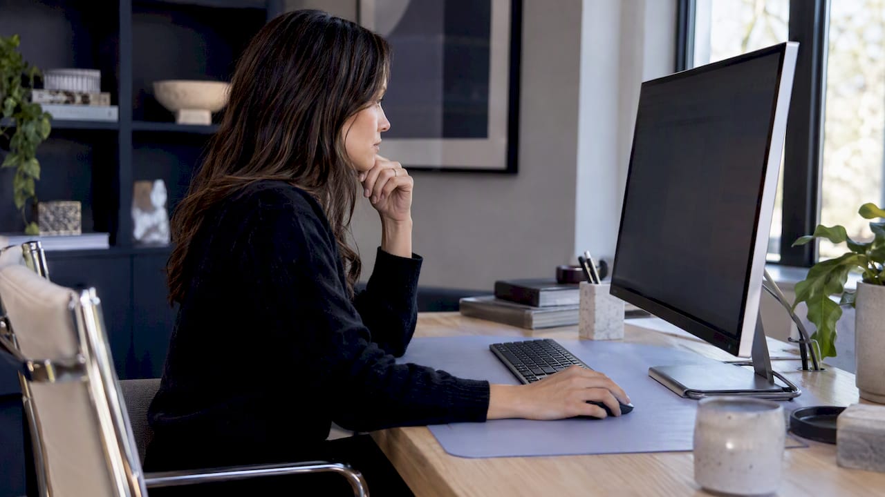 Technical SEO audit workstation with monitor